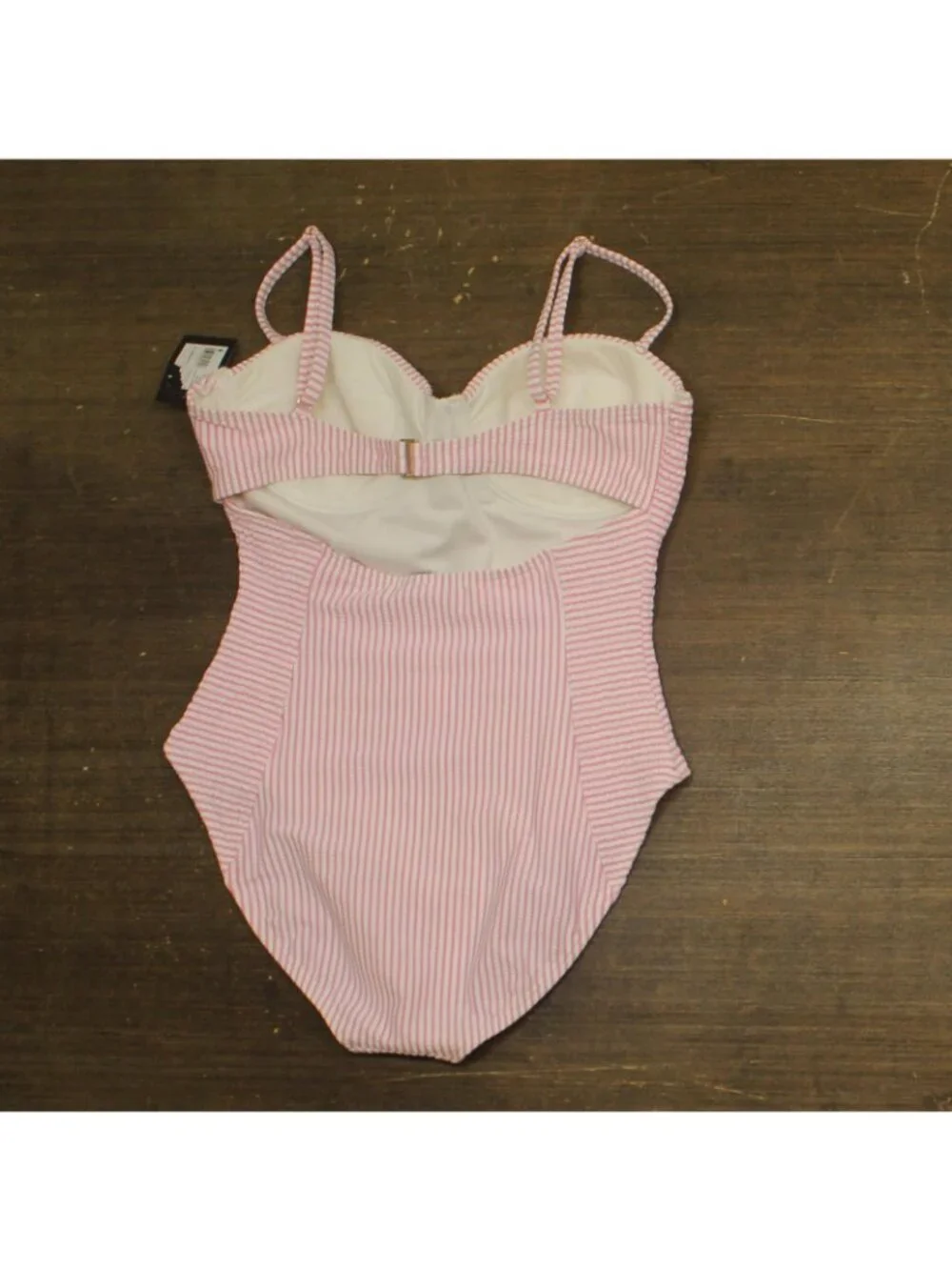 NWT Kate Spade Womens Smocked One-Piece Swimsuit S21502 Begonia Bloom Pink XL
